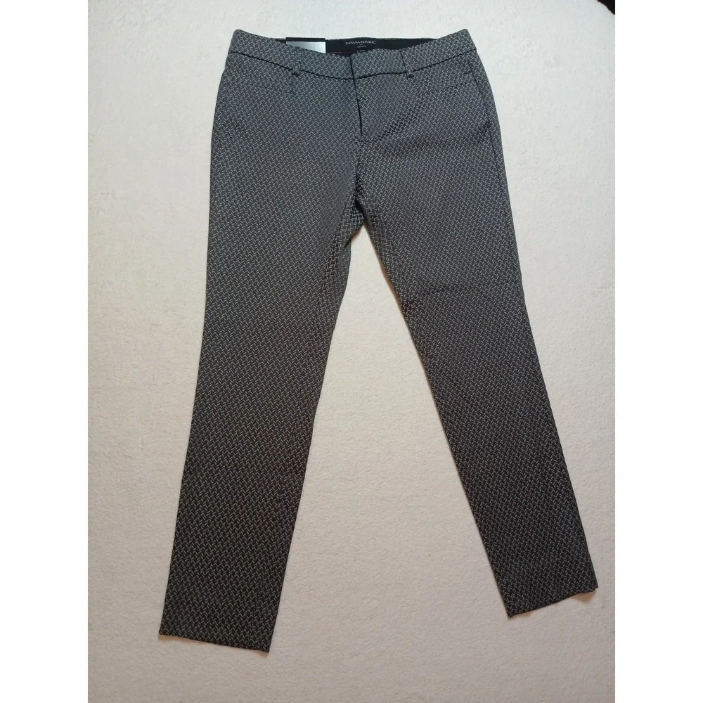 Banana Republic Sloan Pants Womens 2P Sloan Fit Petite Dress Work Geometric Dsgn